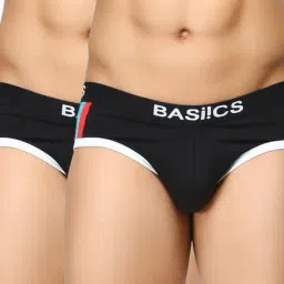 BASIICS by La Intimo Black Striped Briefs (Pack of 2)-picture-14