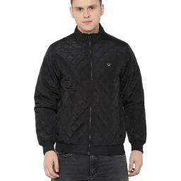 Allen Solly Black Quilted High Neck Jacket-image-18