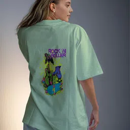 CORSICA Printed Round Neck Oversize T-shirt-image-61