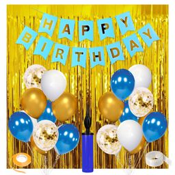 Zyozi 1st Birthday Metallic Birthday Decoration Kit Multicolour - Pack of 36-image-10