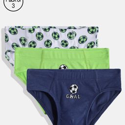 Mackly Pack Of 3 Football Printed Briefs - Navy Blue & Green-image-81