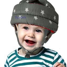 Synlark Baby Printed Cushioned Safety Helmet for Kids - Grey-14