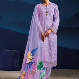 Indo Era Women Floral Embroidered Regular Thread Work Kurta with Trousers & With Dupatta-picture-44