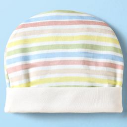 Ben Benny Interlock Knit Cap Mitten & Booties Set with Stripe Print Multicolor - Diameter 10 cm image 2