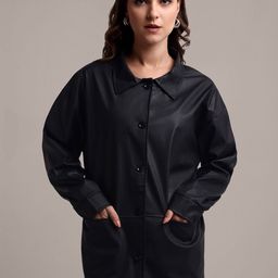 iki chic Women Lightweight Leather Jacket-image-87