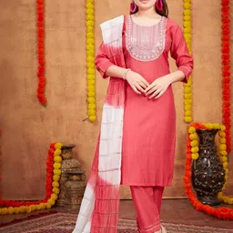 Muhuratam Girls Printed Kurta Set-picture-34