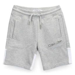 Calvin Klein Kids Grey Hetr / Wh Cotton Printed Shorts-picture-48