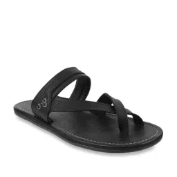 Walkway Men's Black Cross Strap Sandals-picture-42