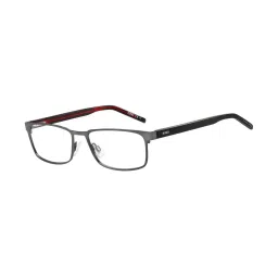 HUGO Silver Rectangular Eye Frames for Men image 1
