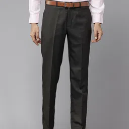 Park Avenue Men Checked Smart Fit Formal Trousers-image-70