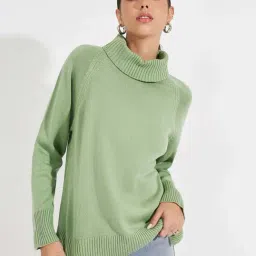 Styli Green Plain Sweater-picture-24
