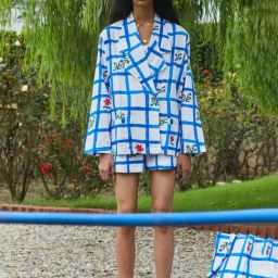 Happi Space Multicolored Corfu Shorts In Picnic Check Print-image-2