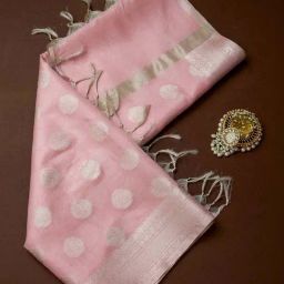 Soch Pink Woven Pattern Dupatta-image-9