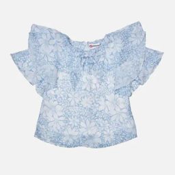 Peppermint Girls Blue Floral Top-picture-13