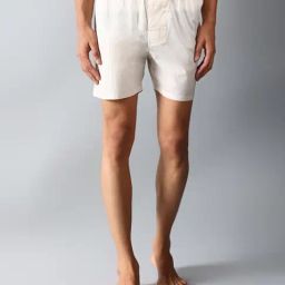 Fabindia Off White Comfort Fit Boxer Shorts-image-5
