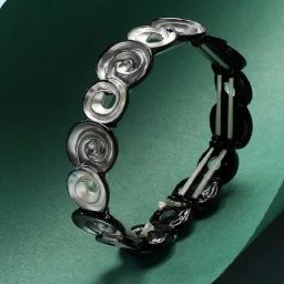 Sohi Women's White & Silver Metallic Rose Bracelet-image-80