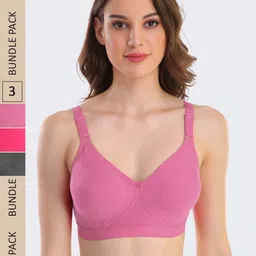 POOJA RAGENEE Pack Of 3 Non Padded T-Shirt Bra - Full Coverage-picture-47