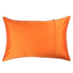 ANS Orange & Red Set of 5 Striped Rectangle Cushion Covers image 3