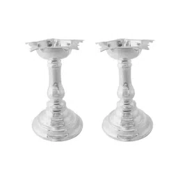 Sri Jagdamba Pearls 0.8 Silver Diya - Set of 2-6