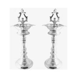 Sri Jagdamba Pearls 0.8 Silver Diya - Set of 2-16