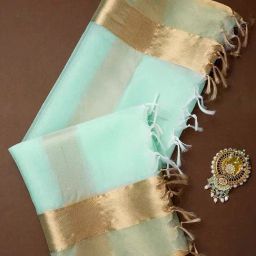 Soch Green & Brown Woven Pattern Dupatta-22