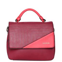 Sugarush Cyprus Red Textured Medium Handbag-image-34