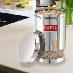 HAZEL Silver Stainless Steel Storage Container (1700 ml) - Set of 1-47