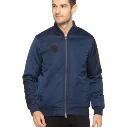 Spykar Navy Mandarin Collar Jacket-picture-27