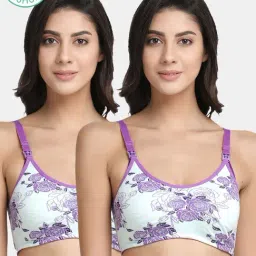 Inner Sense Purple Non Wired Non Padded Nursing Bra (Pack Of 2)-image-20