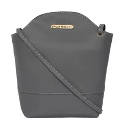 Bagsy Malone Grey Solid Medium Handbag-43