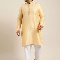 Sojanya Beige Silk Regular fit Embroidery Kurta-image-35