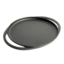 Meyer Pre-Seasoned Cast Iron Two Side Handle Flat Tawa Pan,30cm-13