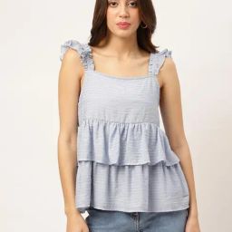 Elle Blue Self Print Top-picture-40