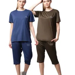 Vimal Jonney Multicolored Regular Fit T-Shirt With Capris (Pack Of 2)-image-69