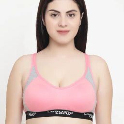 Leading Lady Pink Non-Wired Non-Padded Sports Bra-image-41