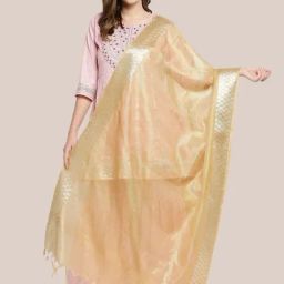 Dupatta Bazaar Antique Gold Zari Work Dupatta-picture-19