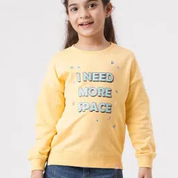 Ed-a-Mamma Kids Yellow Graphic Print  Sweatshirt-image-81