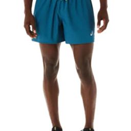 Asics Teal Regular Fit Check Sports Shorts-image-19