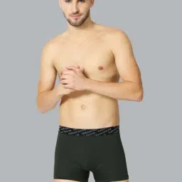 Van Heusen Regular Fit 4 Way Stretch 3D Logo Waistband Solid Tactel Trunks - Pine Green-picture-10