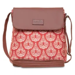 ZOUK Red Printed Cross Body Bag-image-93