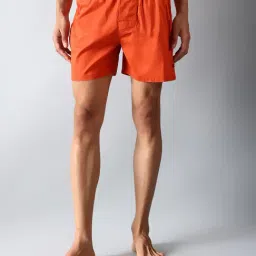 Fabindia Red Comfort Fit Boxer Shorts-image-45