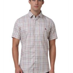Van Heusen Multi Cotton Slim Fit Checks Shirt-image-9