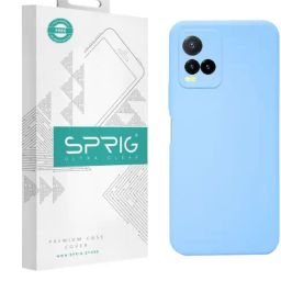 Sprig Liquid Silicone Back Cover for Vivo Y21S (Blue)-image-57