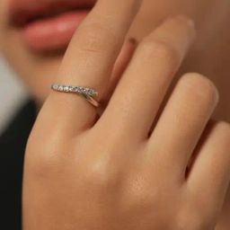 Mabel 92.5 Sterling Silver Rhodium-Plated Studded Zircon Wrap Adjustable Ring-image-82