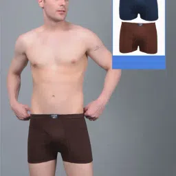Dollar Lehar Assorted Cotton Regular Fit Trunks - Pack Of 3-image-23