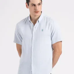Red Tape Blue Loose Fit Self Pattern Shirt-image-29