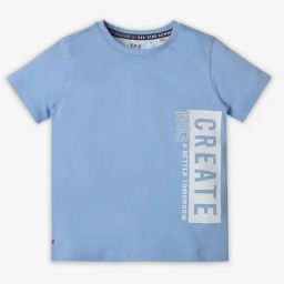 Ed-a-Mamma Kids Blue Printed T-Shirt-image-90