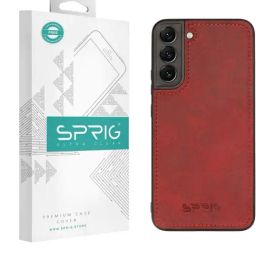 Sprig Matte Leather Back Cover for Samsung Galaxy S22 Plus (Red)-image-75