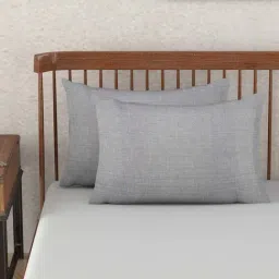Fabindia Standalone Grey Cotton Pillow Cover - Set of 2-image-51