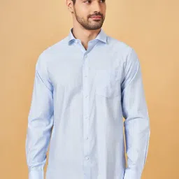 Peregrine By Pantaloons Blue Regular Fit Shirt-picture-42